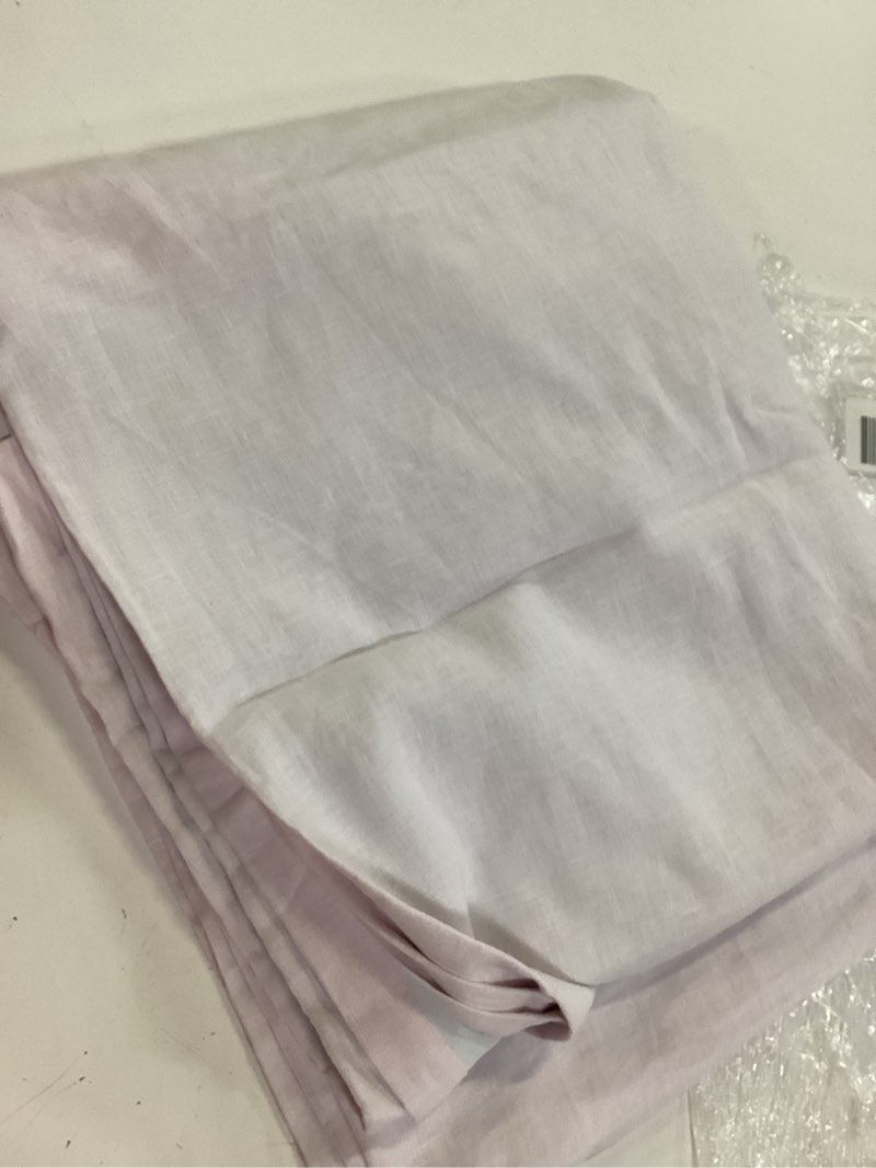 Condition photo showing Good Condition for european linen true blackout curtain, 48x108, vintage blush (1) panel