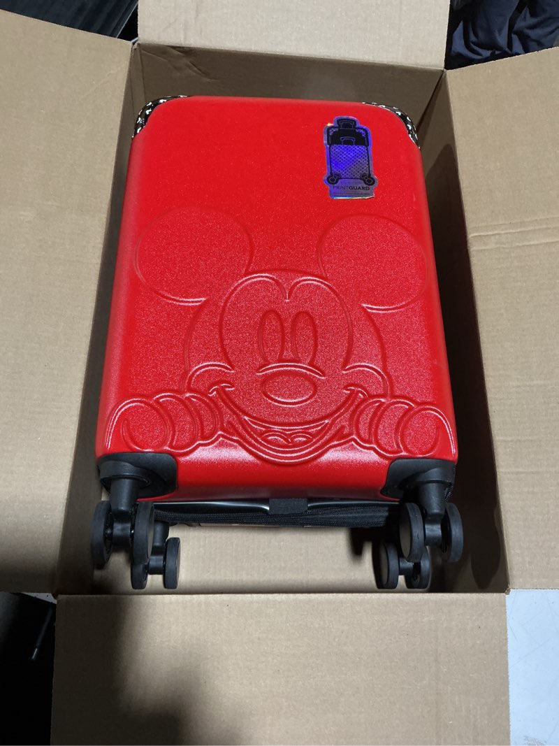 Condition photo showing Good Condition for Bioworld Disney Mickey Mouse Red 20" Adult Hardside Rolling Luggage