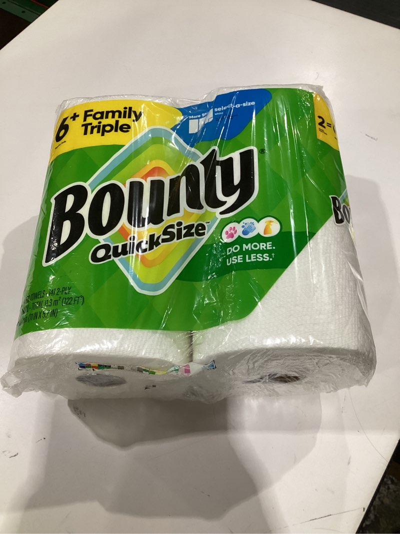 Condition photo showing New/Like New for Bounty Select-A-Size Paper Towels, White, 2 Triple Rolls = 6 Regular Rolls White Triple 123 sheet (Pack of 2)