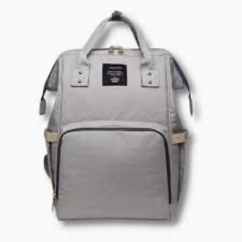 Diaper bag backpack , light grey