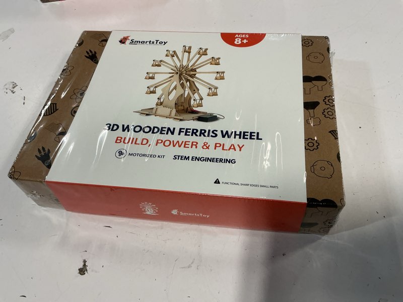 Condition photo showing New/Like New for Wooden Ferris Wheel - DIY 3D Puzzle & Educational Creative Crafts Kit - STEM Projects for Kids Ages 8-12-16, Boys & Girls - Construction Toys Set - Model Building Kit for Christmas & Birthday Gifts