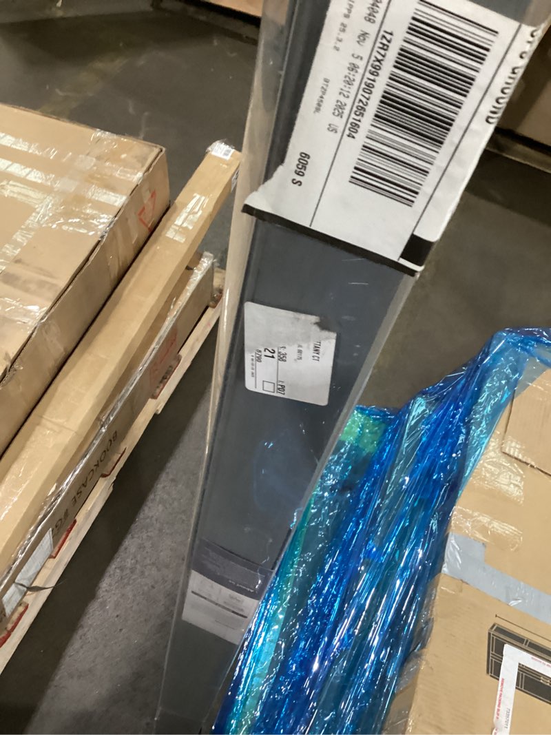 Condition photo showing As Is for Incomplete *AOSKY Blackout Roller Shades Cordless Blinds for Windows, Free-Stop Shades with Valance, Thermal Insulated Fabric, UV Protection, Natural Woven Blinds for Home and Office (70\" W x 72\" H, Grey) Grey 70\"W x 72\"H