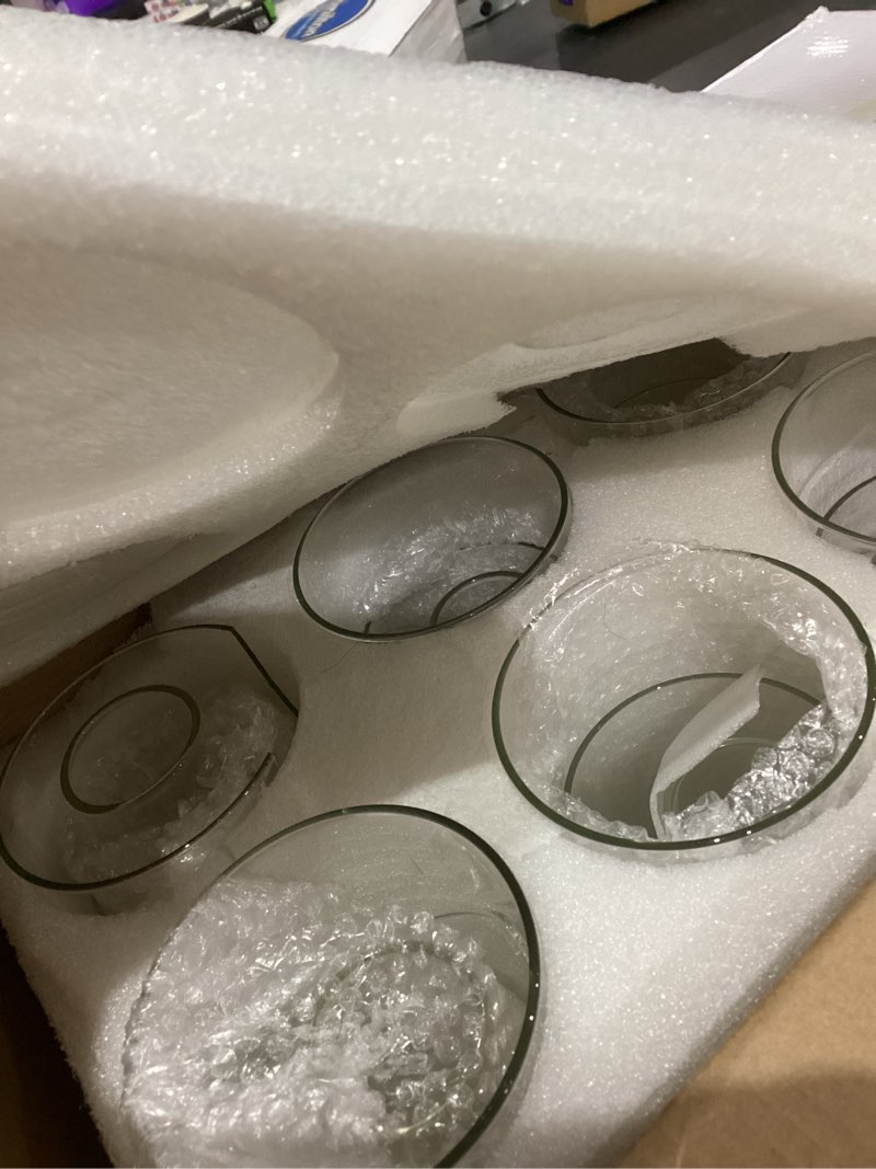 Condition photo showing As Is for 40pcs Glass Vase for Centerpieces, 4,6,7.5,8,10 inch Tall Clear Cylinder Flower Vase Bulk Floating Candle Holder for Wedding Table Home Décor and Party 4+6+7.5+8+10inch 40