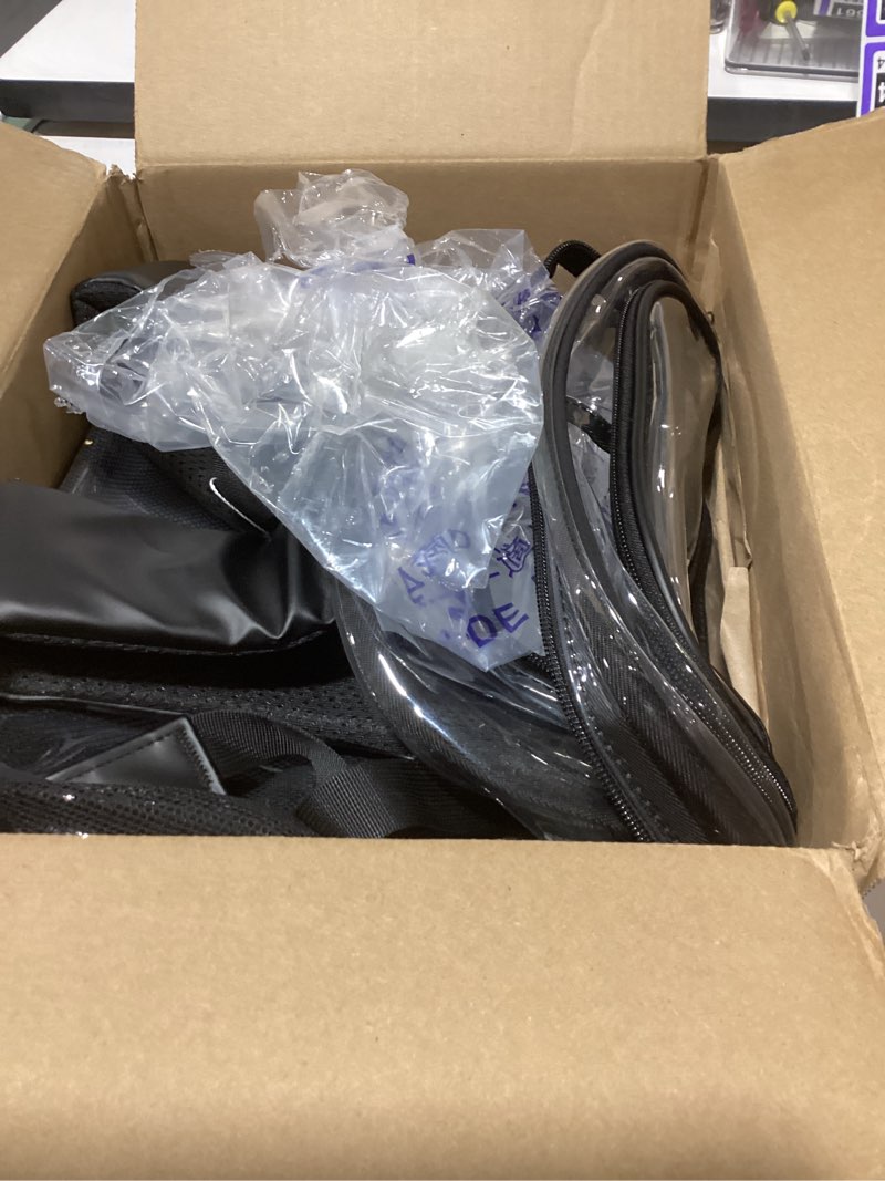 Condition photo showing Good Condition for Cusangel Clear TPU XL Backpack,18" See Through Heavy Duty Bookbag,18 x8 x13inch X-Large Capacity Stadiums, warehouses, school and other security check locations(Black) Black-a-18in