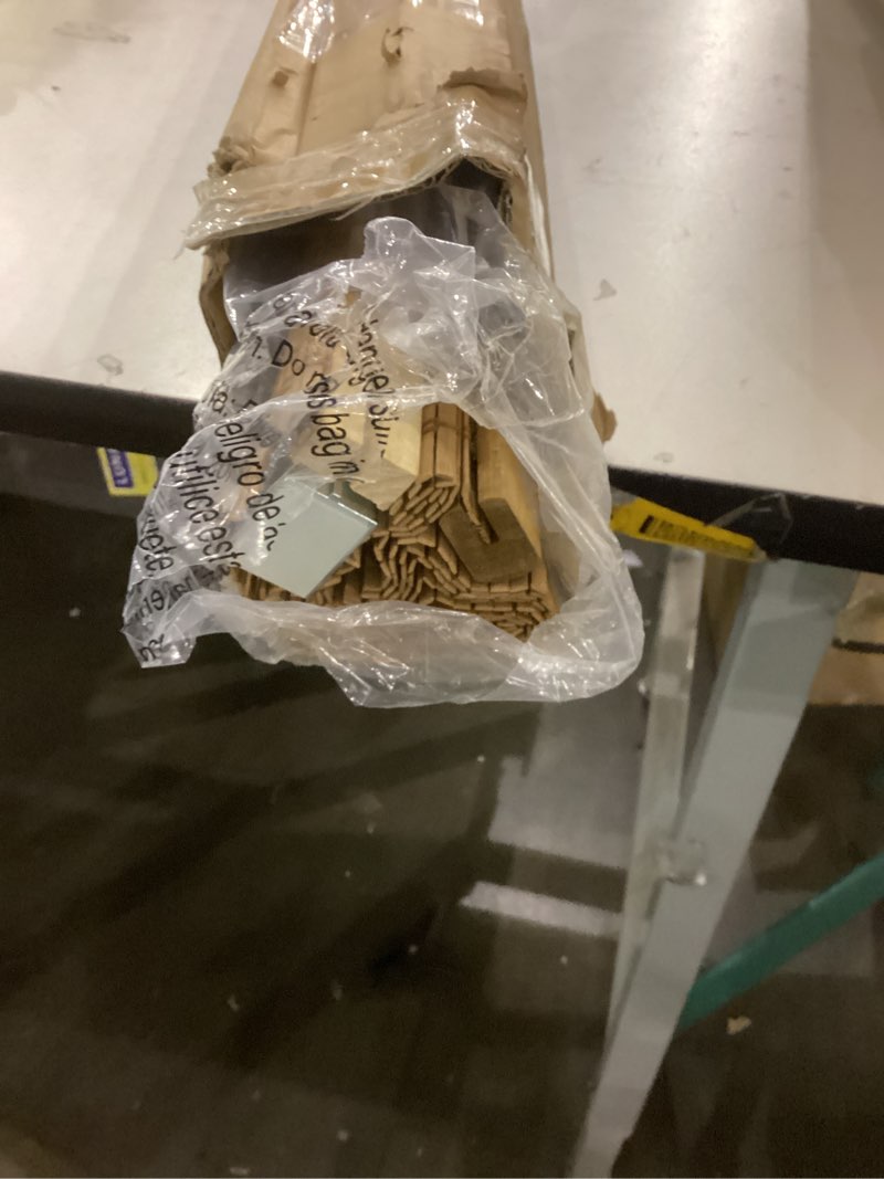 LazBlinds No Tools No Drill Cordless Bamboo Roman Shades, Light Filtering Window Treatment, Roll Up 