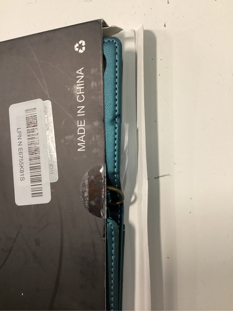Condition photo showing Good Condition for defencase compatible with galaxy a35 5g case wallet with rfid blocking card holder for women men, pu leather magnetic snap flip zipper strap wallet phone case fit for samsung galaxy a35 5g, blue green