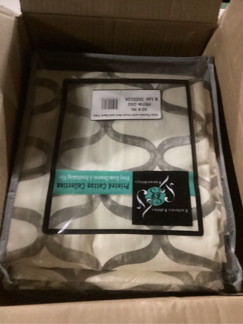 Condition photo showing New/Like New for chadmade cotton drape 84 inch length pravicy protecting curtian for traverse rod versatile rod pocket hook belt back tab 50wx84l, 1 panel, beige, sarai collection 50"w x 84"l (pack of 1) beige