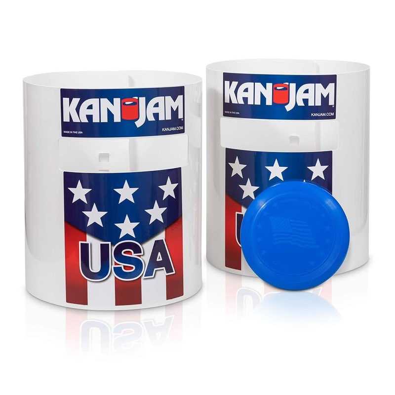 Kan Jam Original Disc Toss Game with 2 Disc Golf Basket Retrievers and 1 Disc Golf Disc - Outdoor Fr