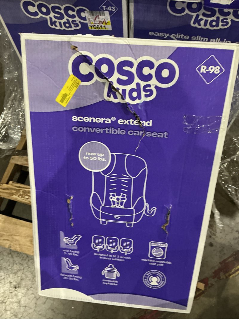 Condition photo showing Good Condition for cosco kids scenera extend infant & toddler convertible car seat, moonlit night, black