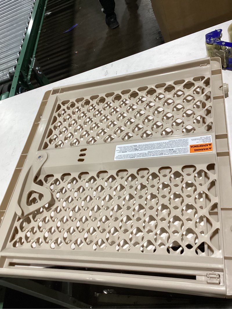 Condition photo showing Good Condition for Toddleroo by North States - Supergate Ergo Baby Gate: Plastic Baby Gate for Stairs & Doorways - Adjustable Indoor Safety Gate - Made in USA - 26 to 42 Inches Wide - 26 Inches Tall - Sand