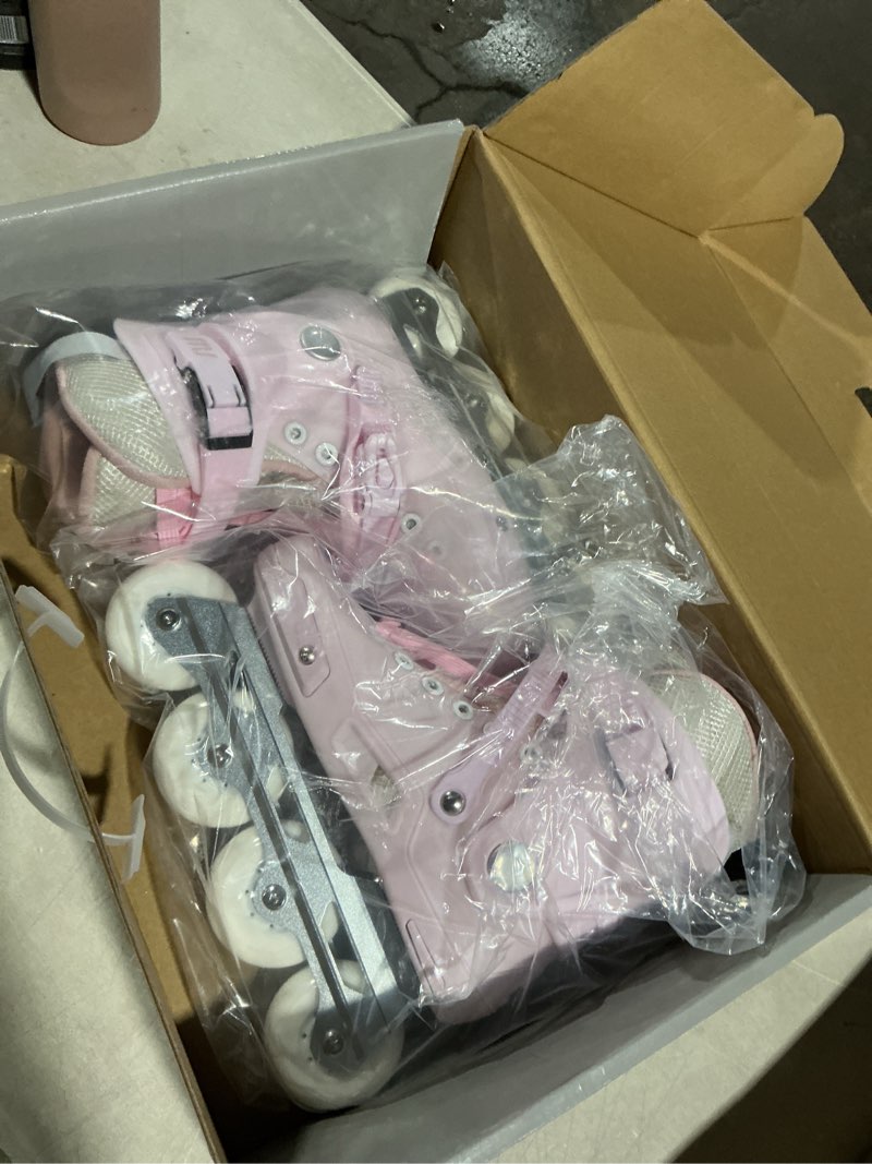 Condition photo showing Good Condition for sway professional inline skates for adult, high performance roller skates for women men, racing skates for teens, male, female, roller blades size 4-10, abec-11 bearing pink m - (4-5.5m/5-6.5w)