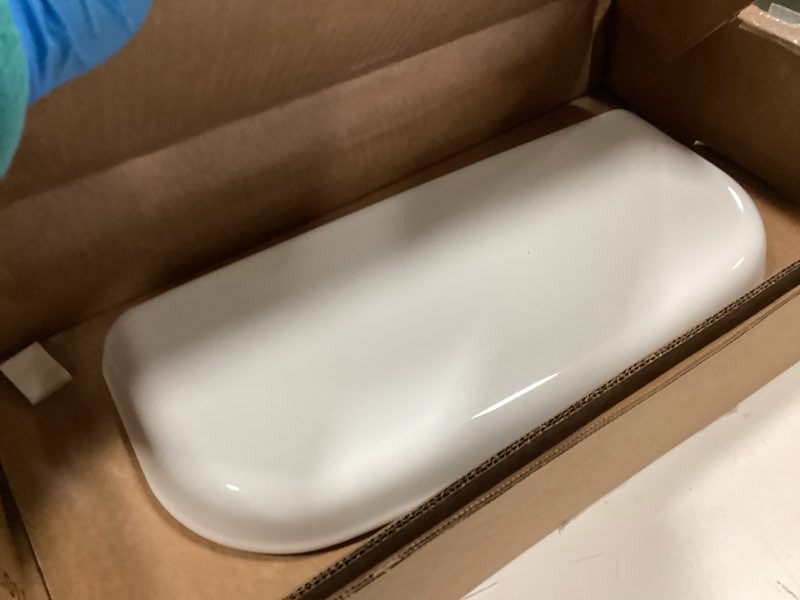 Condition photo showing Good Condition for KOHLER K-84537-0 Toilet Tank Lid, 16.83"L x 7.75"W, Works with KOHLER toilet tank models: 404515, 404555, 84537, 8721, 8734, and 978734.