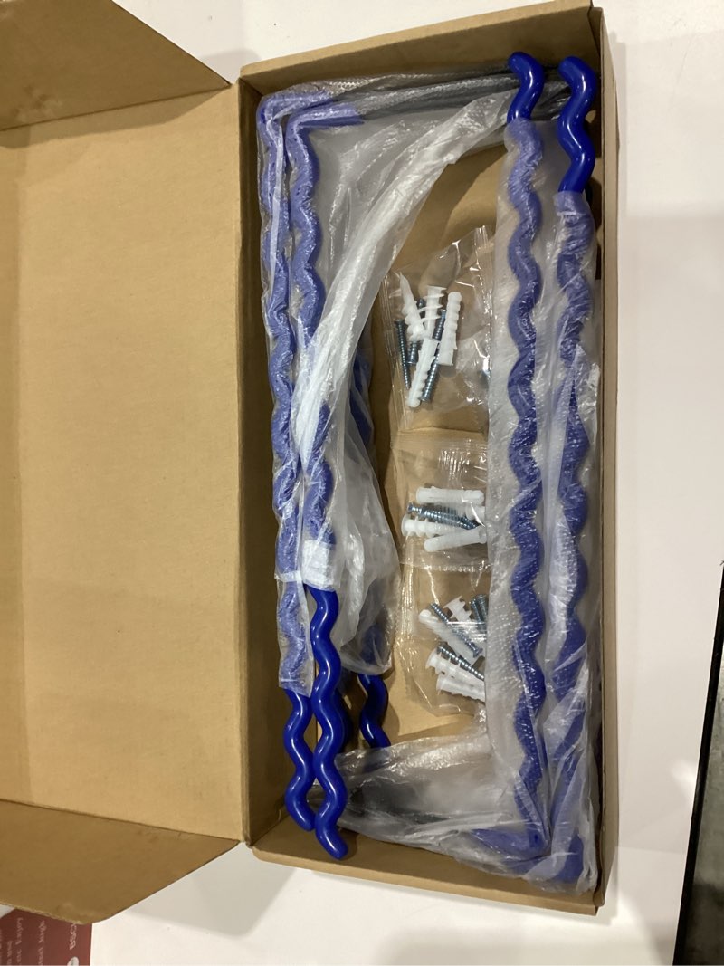 Condition photo showing New/Like New for Wall Mounted Garage Hooks Tool Organizer, 14 Inch Garage Storage Hook Heavy Duty Utility Wall Hangers Blue for Ladders, Hose, Garden Tools, Set of 4