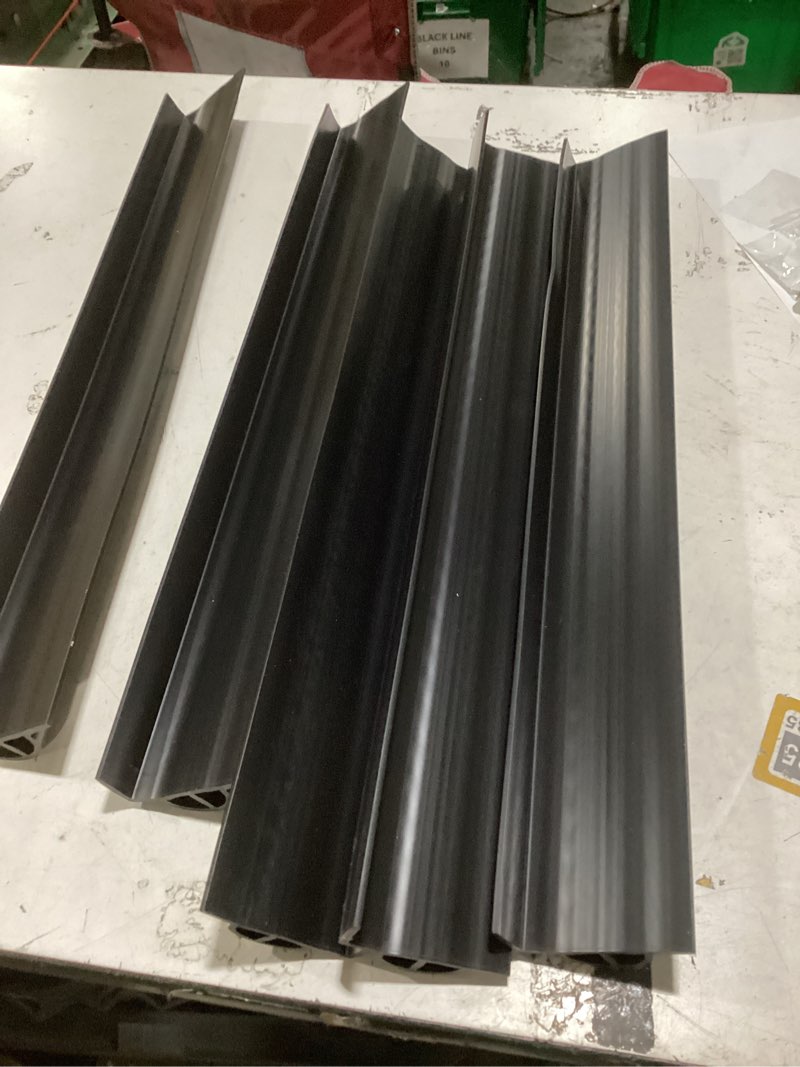 Condition photo showing As Is for pangda 4 pcs 36" l fixed vinyl sill cap 1-3/8 inches high exterior door threshold seal replacement for residential door trim-to-fit fixed vinyl sill for residential entry waterproof(black) 1-3/8,36 inch black 4