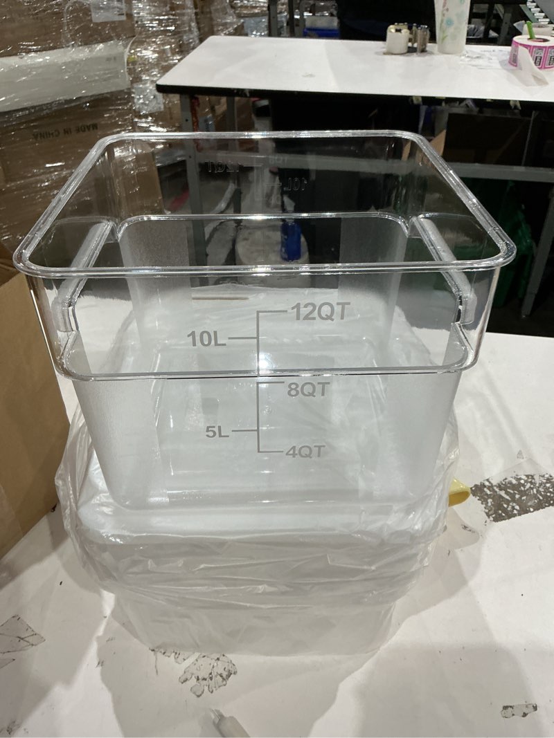 Condition photo showing Good Condition for cambro camwear 12sfscw135 polycarbonate square food storage container