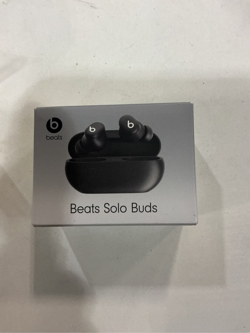 Condition photo showing New/Like New for beats solo buds - wireless bluetooth earbuds | 18 hours of battery life | apple & android compatibility | built-in microphone - matte black matte black solo buds
