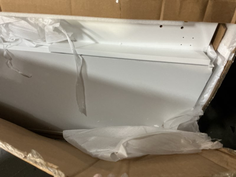 Condition photo showing Good Condition for VASAGLE Storage Chest, Storage Trunk with 2 Safety Hinges, Storage Bench, Shoe Bench, Barn Style, 15.7 x 31.5 x 18.1 Inches, for Entryway, Bedroom, Living Room, White ULSB062T14