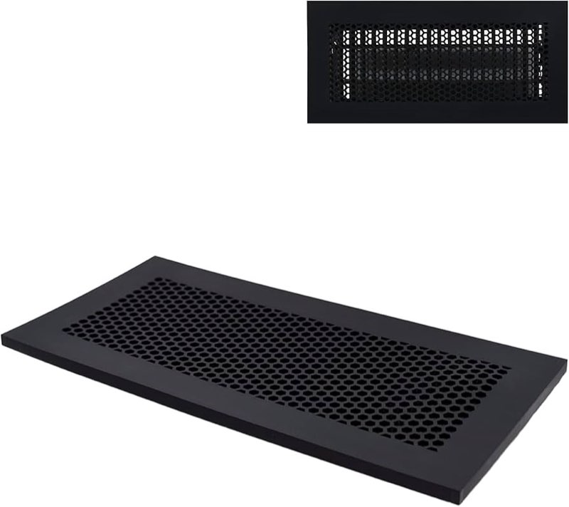 Silicone Proofing Vent Cover for Home Floor, Soft Silicone Children Proof Floor Air Vent Deflector Cover, Rectangle Silicone Air Vent Covers for Home Wall Ceiling Catch Debris Hair(11.8x5.5inch)