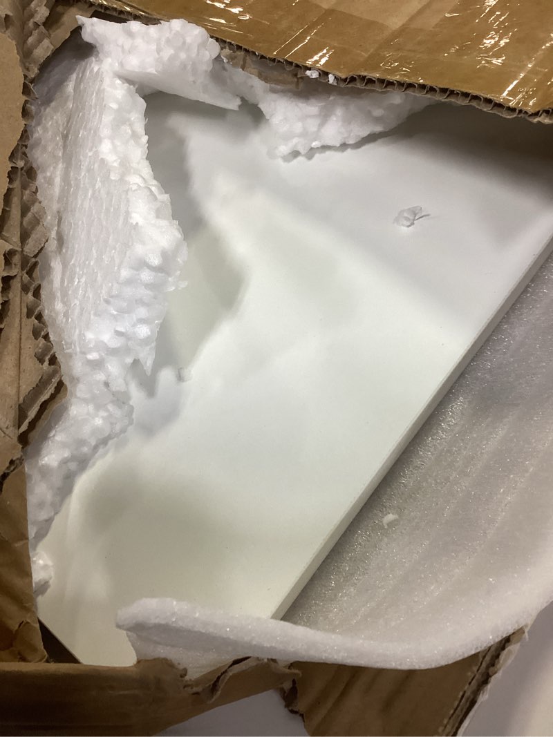 Condition photo showing As Is for MM MELISEN Wall Mounted Folding Table 24x16 Inch (61x40cm), Fold Down Desk for Small Spaces, Solid Wood Laundry Table 24x16in Wood-1