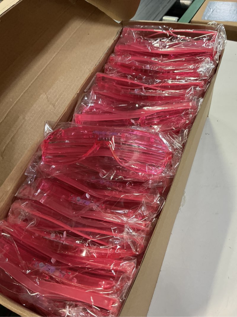 Condition photo showing New/Like New for 100 pack glow sticks glasses bulk party pack,light up glasses bulk,glow in the dark party supplies favors,led sunglasses,concert,neon,birthday,patriotic fiesta party favors,big event