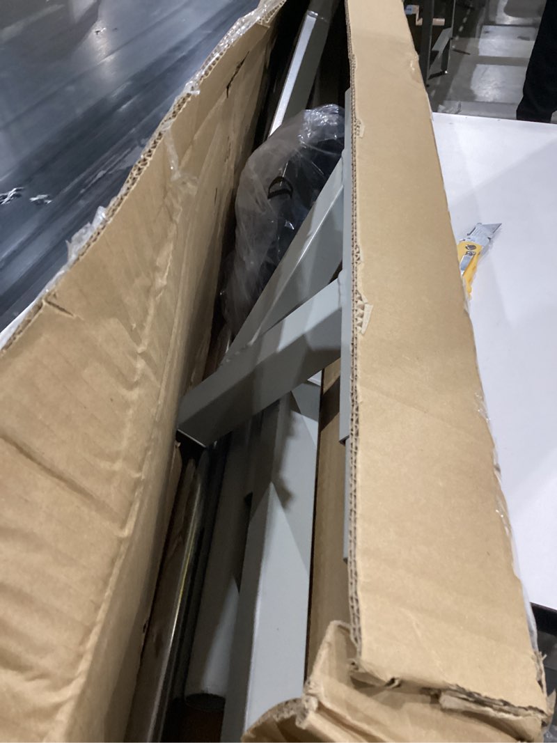 Condition photo showing Good Condition for Simple Houseware Industrial Grade Z-Base Garment Rack, 500lb Load with 62 Inches Extra Long Bar, Gray