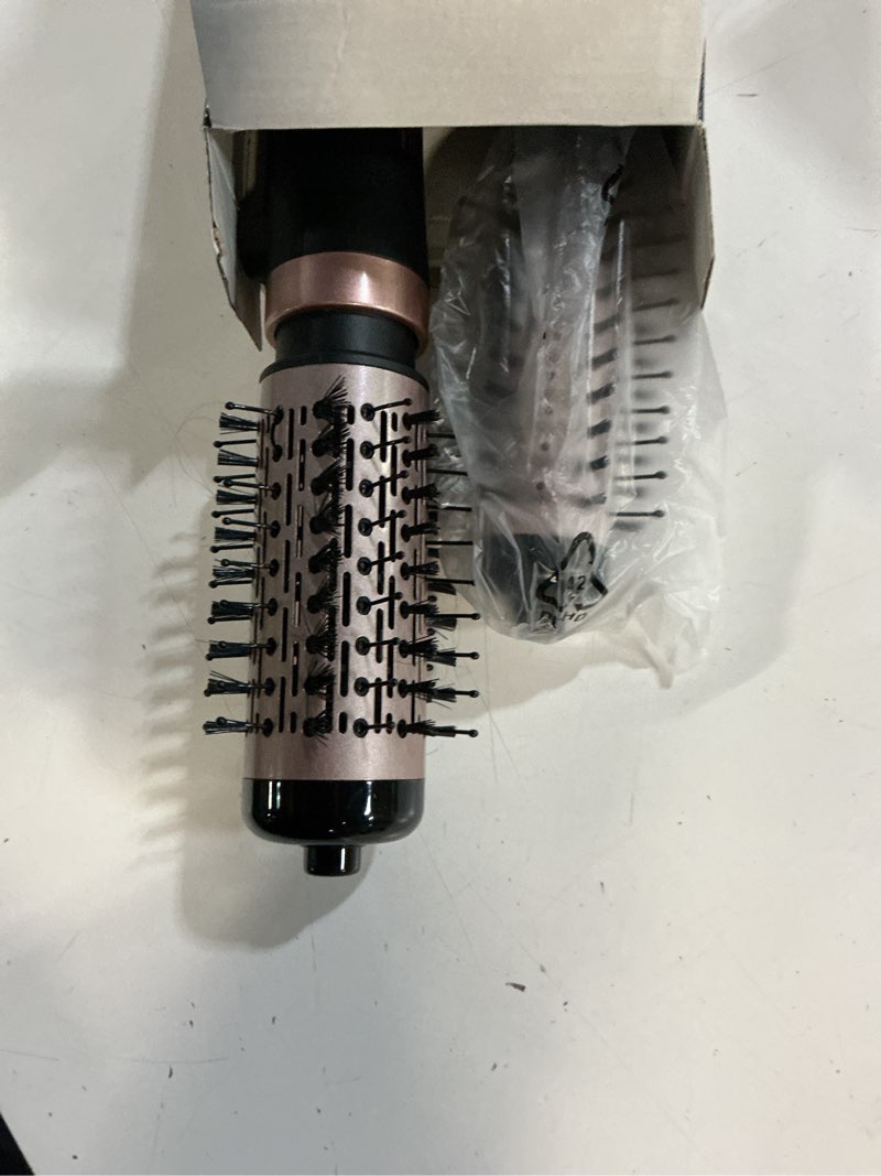 Condition photo showing As Is for rotating hair dryer brush ceramic, blow dryer brush 2 spin brushes set 1.5 inch &2 inch, one-step hot air brush volumizer, smooth, c-curls|black (black)