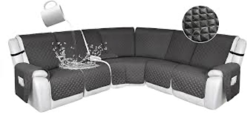 hdcaxkj 100% waterproof reclining sectional couch covers l shape recliner sofa cover washable quilte