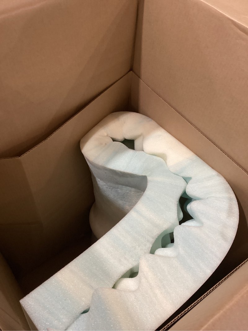 Condition photo showing As Is for zinus 4 inch swirl gel cooling memory foam mattress topper, smaller, more convenient wonderbox packaging, cooling, airflow design, certipur-us certified, twin twin 4" new small box