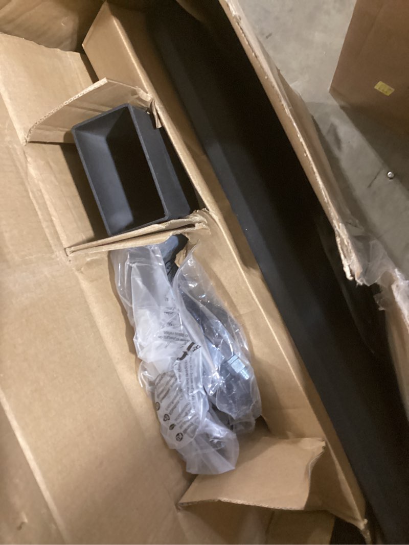 Condition photo showing Good Condition for Steel Base Rolling TV Stand with Power Outlet for 32-75 inch TVs up to 110 lbs, Leveling & Tilt & Swivel Mobile TV Stand with Hidden Wire Management, Height Adjustable Portable Tv Stand, Black 32"-75" with Power Outlet Black