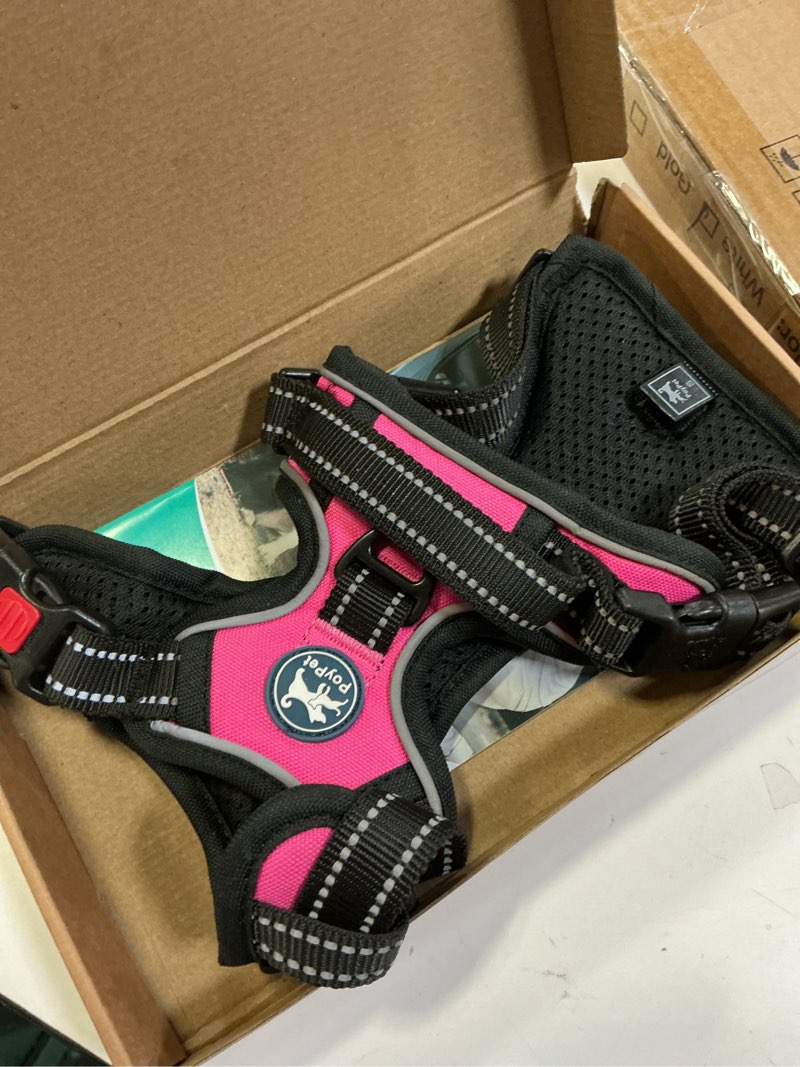 Condition photo showing Good Condition for PoyPet No Pull Dog Harness, No Choke Front Lead Dog Reflective Harness, Adjustable Soft Padded Pet Vest with Easy Control Handle for Small to Large Dogs(Pink,S) S Pink