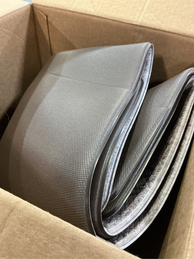 Condition photo showing As Is for GENIMO Kitchen Mats for Floor 2PCs, Washable Anti Fatigue Mat for Cushioned, 17.3"x47"+17.3"x30", Waterproof Kitchen Rugs, Non Slip Comfort Standing Mat Rug for Home, Sink, Laundry, LightTaupeBrown Light Taupe Brown 17.3"x47"+17.3"x30"--0.4 inches