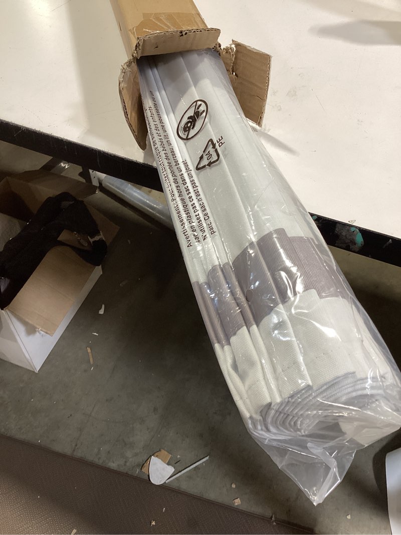 Condition photo showing Good Condition for lazblinds no tools no drill cordless roman shades for windows, blackout thermal insulated uv blocking window blinds, room darkening fabric blinds for indoor windows, 48'' w x 64'' h, white-grey white-grey (blackout) 48" w x 64" h