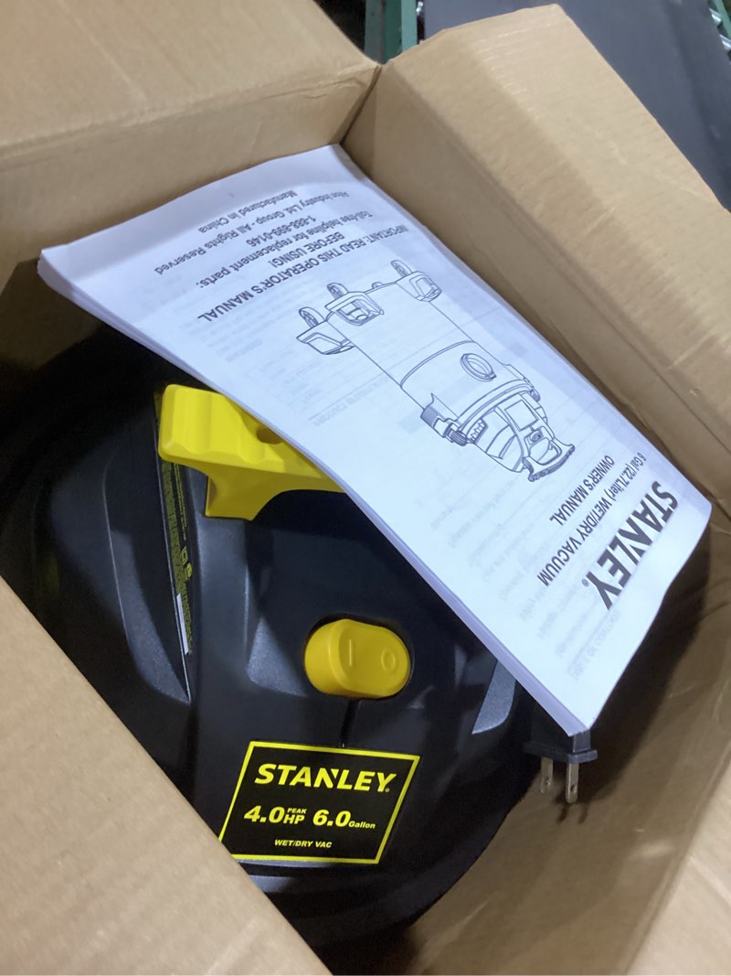 Condition photo showing Good Condition for stanley - sl18116p wet/dry vacuum, 6 gallon, 4 horsepower black black 6 gallon, 4.0 hp ac wet/dry vacuum