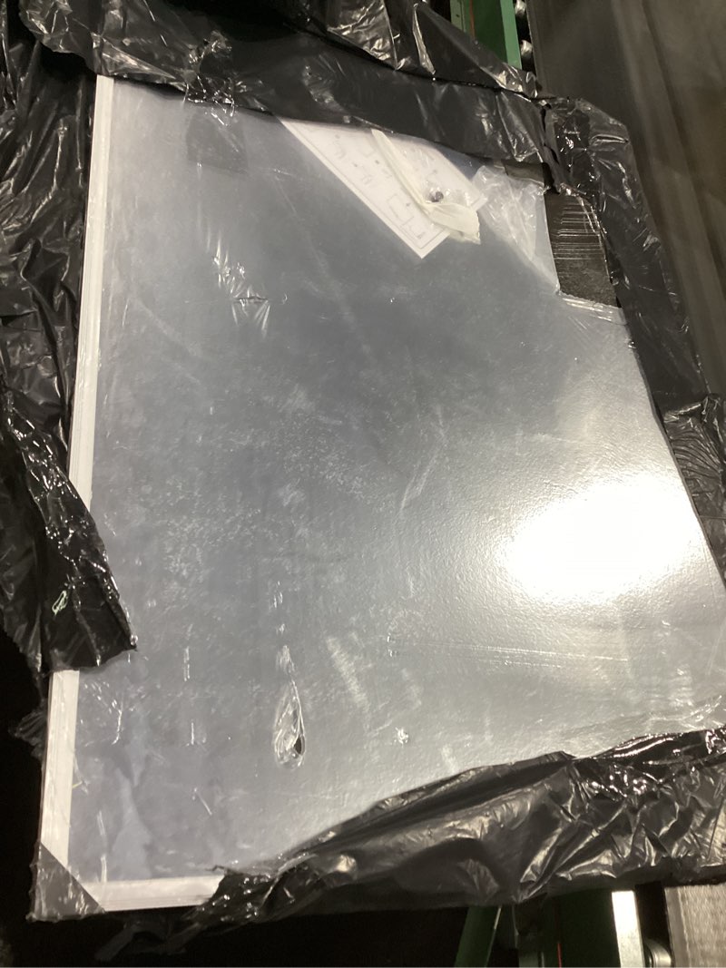 Condition photo showing As Is for viz-pro magnetic whiteboard/dry erase board, 48 x 36 inches, silver aluminium frame