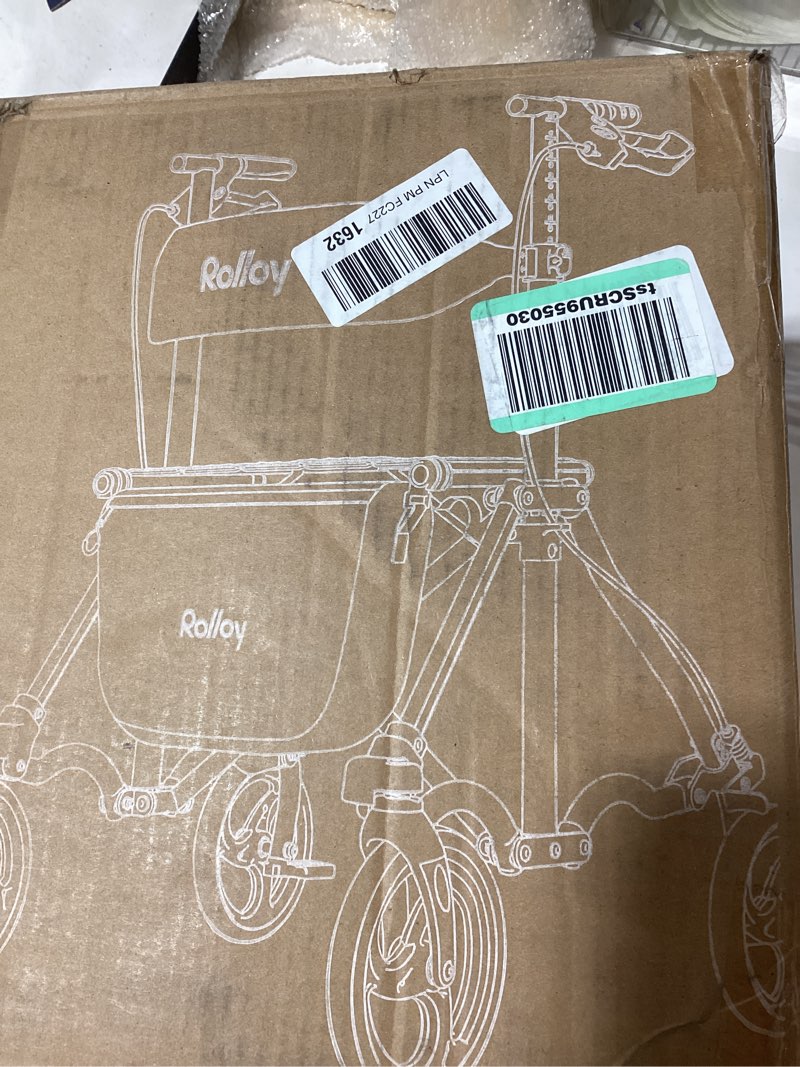 Rollator Walkers for Seniors with Seat, Foldable Travel Rolling Walker, 300lbs Capacity, lightweight