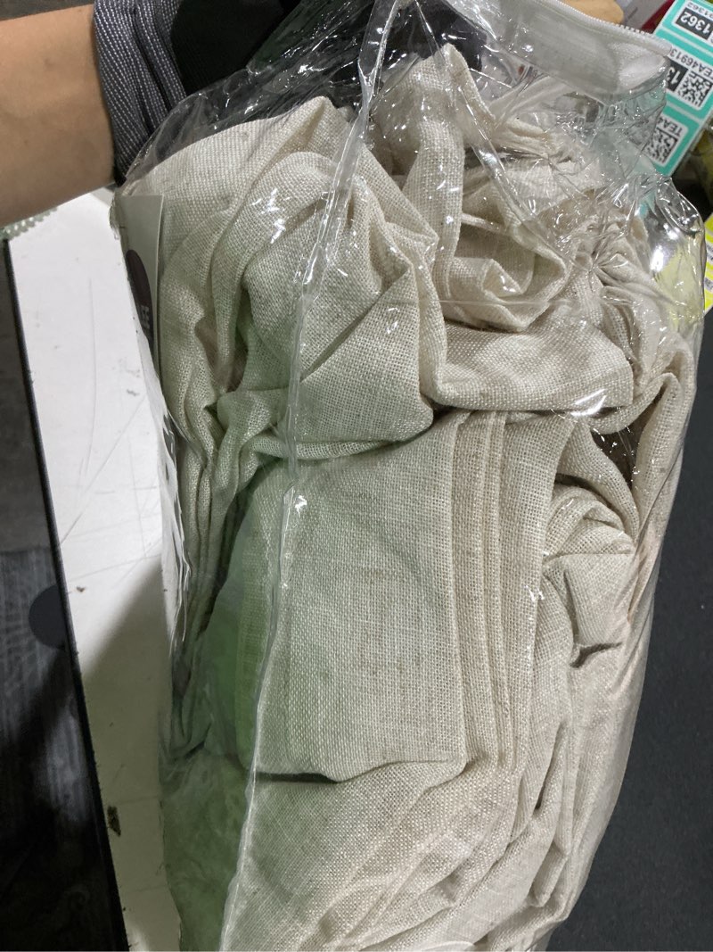 Condition photo showing Good Condition for miulee natural pinch pleated 100% blackout linen curtains for bedroom, room darkening light blocking window curtains 84 inches long for living room, black out pleat drapes with pin hooks, 2 panels 40"w x 84"l (pack of 2) natural