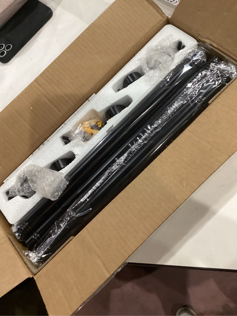 Condition photo showing Good Condition for YaFex Curtain Rods 32-144 Inch, Heavy Duty 1 Inch Adjustable Curtain Rod for Windows, Black Extra Long Window Treatment Rods, Modern Design, Easy Installation 32" to 144" Black