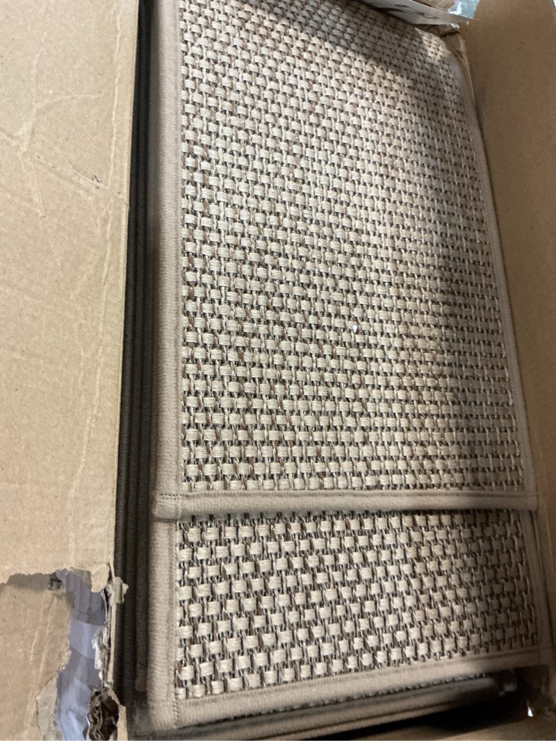 Condition photo showing Good Condition for Natural Linen Stair Treads for Wooden Steps, 15 Pcs 8" x 30",Non Slip Stair Runner, Peel and Stick Carpet Indoor for Kids Elders and Pets (15, Beige, 8" x 30")