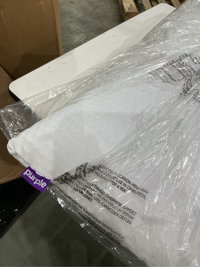 Condition photo showing As Is for purple harmony pillow – talalay latex foam cooling pillow for combo or side sleepers, 360º hex gelflex grid for no-pressure support and luxurious weightless feel - king, medium feel, med height king - medium