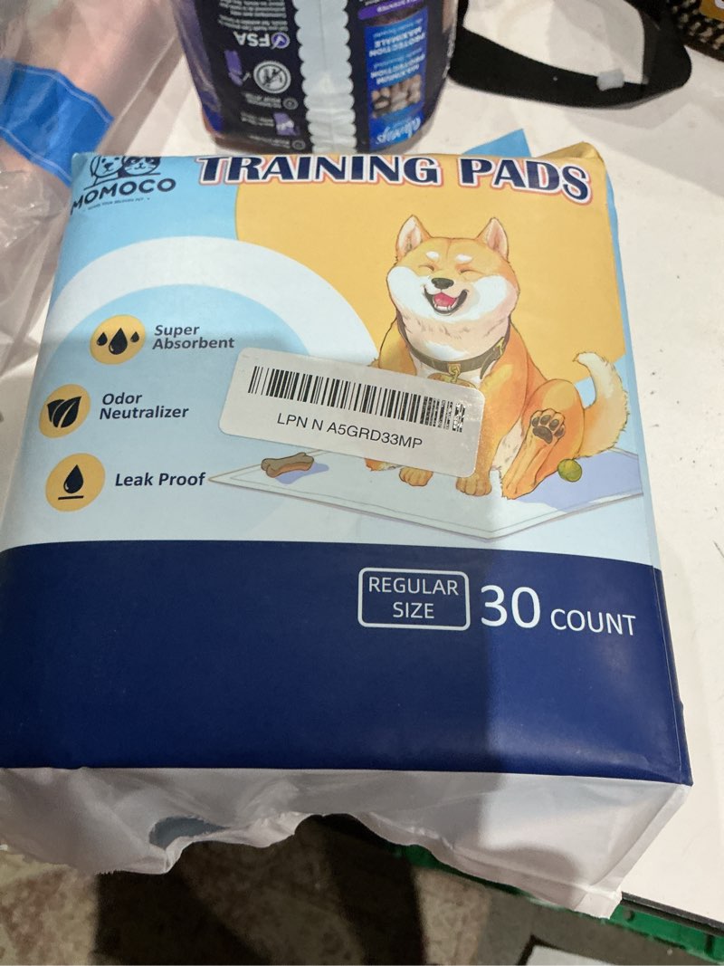 Condition photo showing Good Condition for bamboo charcoal puppy pads 23"x23", 100 count, 6-layer leak-proof dog training pads, super absorbent, quick dry, odor control pee pads for puppies & dogs bamboo-100count