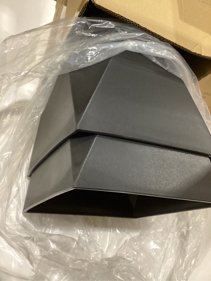 Condition photo showing New/Like New for Resin Planter Outdoor Indoor, Taper Plant Pots for Flowers (Black, 12.2 inch - 2 Pack), SIMILAR TO STOCK PHOTO 
