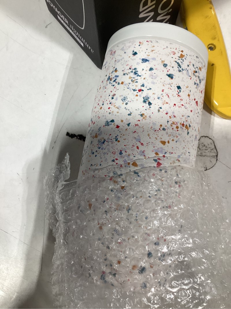 Condition photo showing Good Condition for Simple Modern Travel Coffee Mug Tumbler with 360° Lid | Ceramic-Lined Insulated Stainless Steel Cold Brew Iced Coffee Cup | Gifts for Women Her Him | Voyager Signature | 16oz | Cream Terrazzo 16 Ounces Pattern: Cream Terrazzo