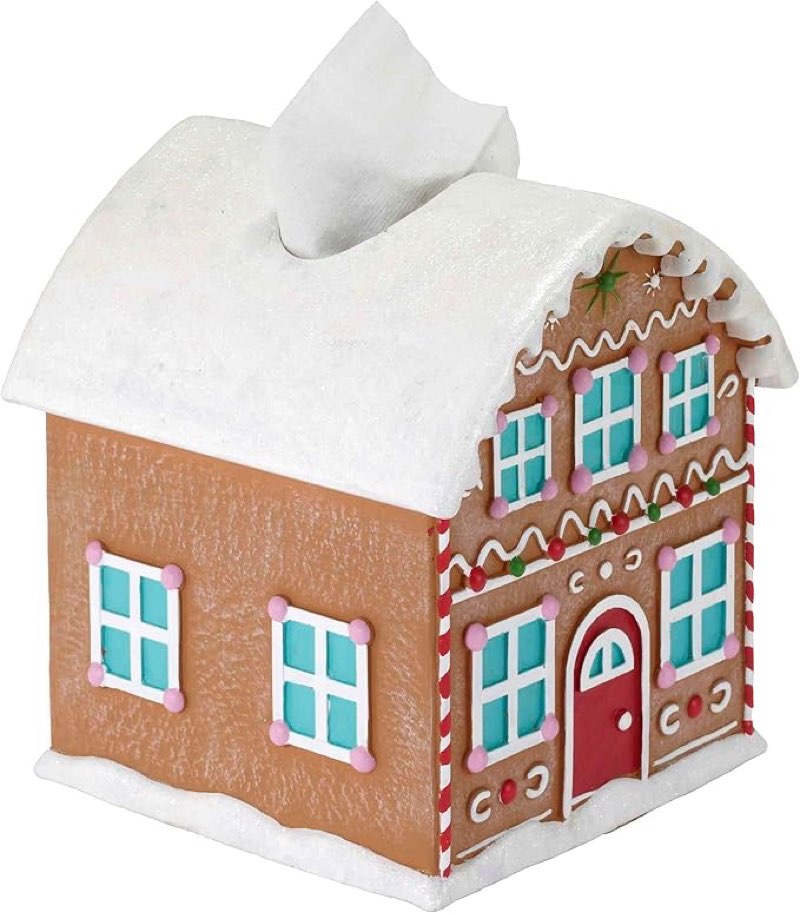 Avanti Linens - Tissue Box Cover, Resin Counterop Accessories, Christmas Decorations (Sweet Treat Collection)