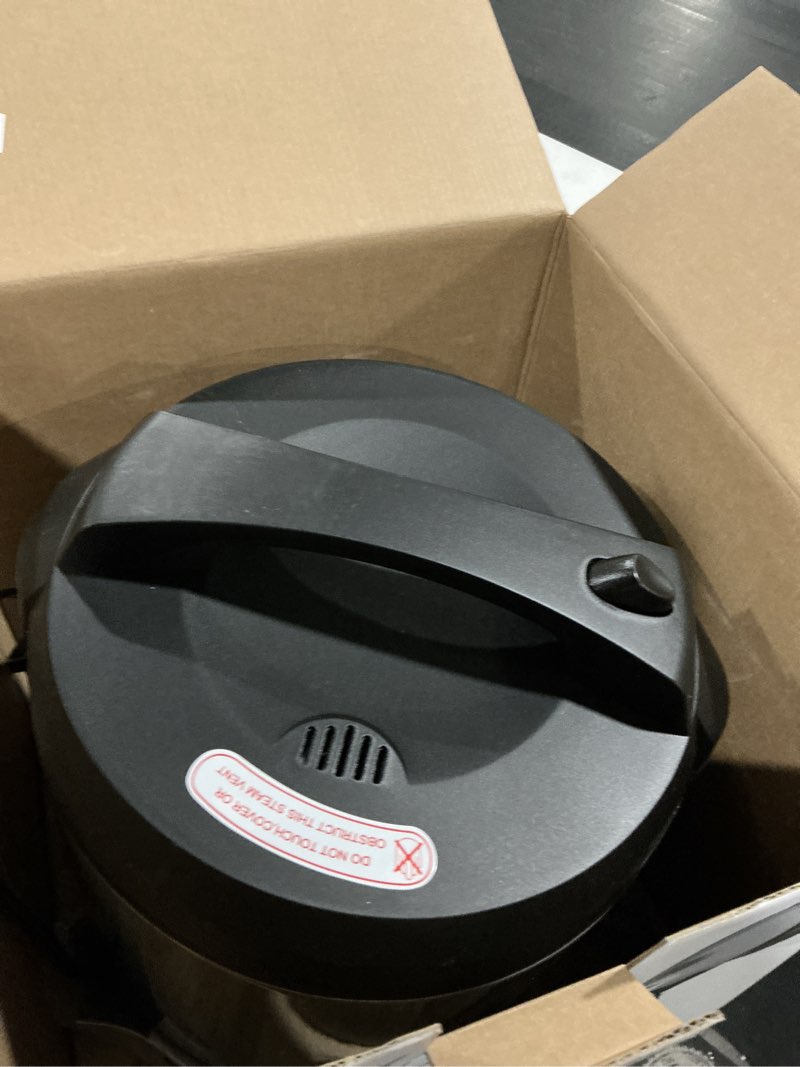 Condition photo showing As Is for aroma housewares professional plus arc-5000sb 20 cup (cooked) digital rice cooker, food steamer, slow cooker, stainless exterior/nonstick pot, silver, black, 10-cup uncooked/20-cup cooked/4qt