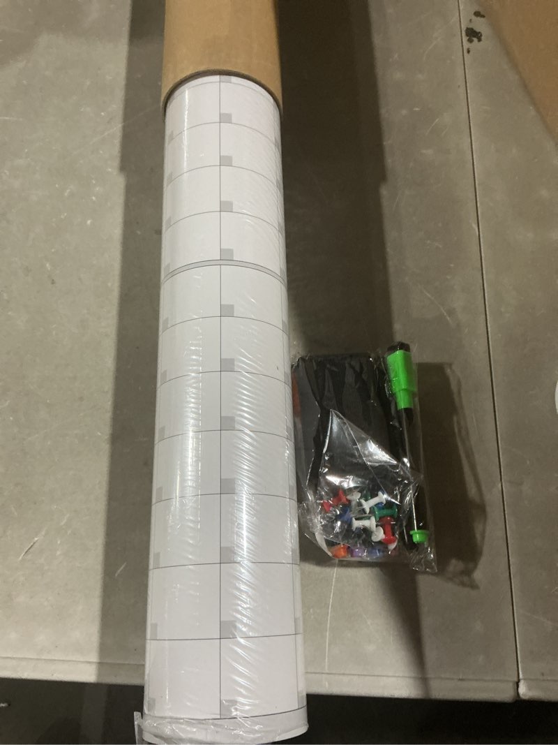 Condition photo showing Good Condition for dry erase wall calendar - 38x26 inches - blank undated yearly calendar - whiteboard premium laminated planner - reusable laminated office jumbo 12-month calendar (vertical) grey 26"x38"