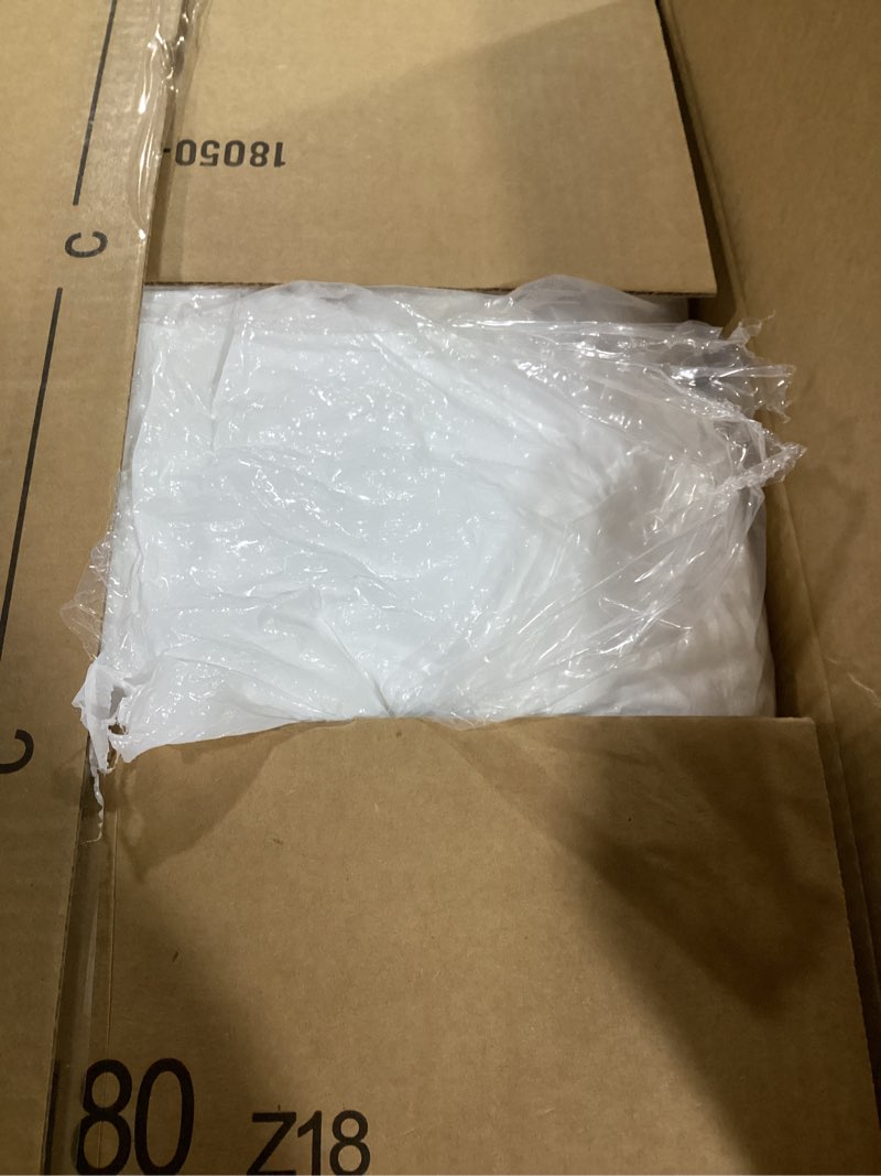 Condition photo showing Good Condition for Paxrac Classic Pure White Comforter Queen Size, 3 Pieces Boho Comforter Set, Lightweight Solid Bedding Set, All Seasons Soft Breathable Queen Comforter Set (90x90In Comforter & 2 Pillowcases) White Queen (90''x90'')