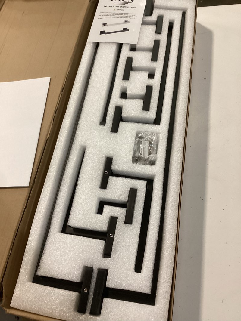 Condition photo showing Good Condition for bathroom hardware set 10 piece matte black bathroom accessories set sus304 towel bar set includes 2 towel bar 24 inch+2 towel holder+2 toilet paper holder+4 towel hooks (10, matte black) 24 inch matte black 10