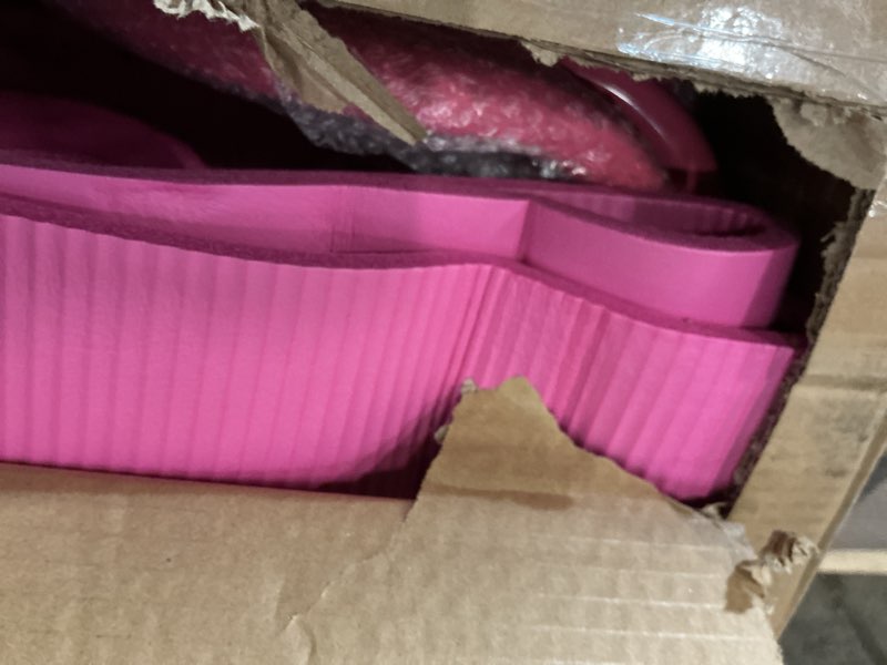 Condition photo showing Good Condition for Safly Fun Kids Gymnastics Bar Foldable & Adjustable 35"-51", Safe Padded Gymnastics Bar for Kids, Sturdy 145 lbs Capacity, Easy-to-Assemble Gymnastics Equipment for Indoor/Outdoor Training Pink with mat