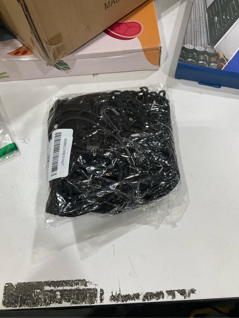 Condition photo showing Good Condition for DYKESON Pet Barrier Dog Car Net Barrier with Auto Safety Mesh Organizer Baby Stretchable Storage Bag Universal for Cars, SUVs -Easy Install,Safer to Drive with Pets and Children, 2 Layer 12 in × 14.5 in