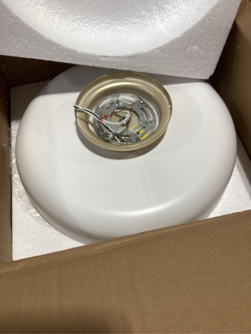 Condition photo showing New/Like New for Dimmable LED Ceiling Light Fixture, 2700K-6000K 5CCT Modern Mid-Century Semi Flush Mount Ceiling Light, White Close to Ceiling Lamp for Bedroom, Living Room, Kitchen, Laundry Room, 15.7in 15.74IN White